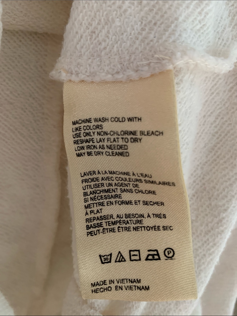 Anthropologie Pilcro Corset Sweatshirt Cream Small Neutral Minimalist Casual - Picture 9 of 9